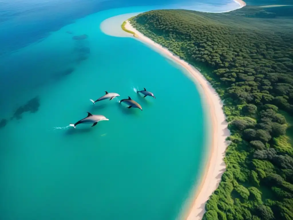 'Costa virgen de Uruguay: aguas turquesas, playas doradas, bosques verdes y delfines nadando