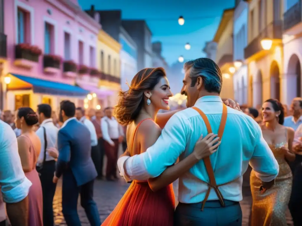 Una animada noche de Noche de la Nostalgia en Uruguay: bailes, risas y nostalgia en las calles iluminadas