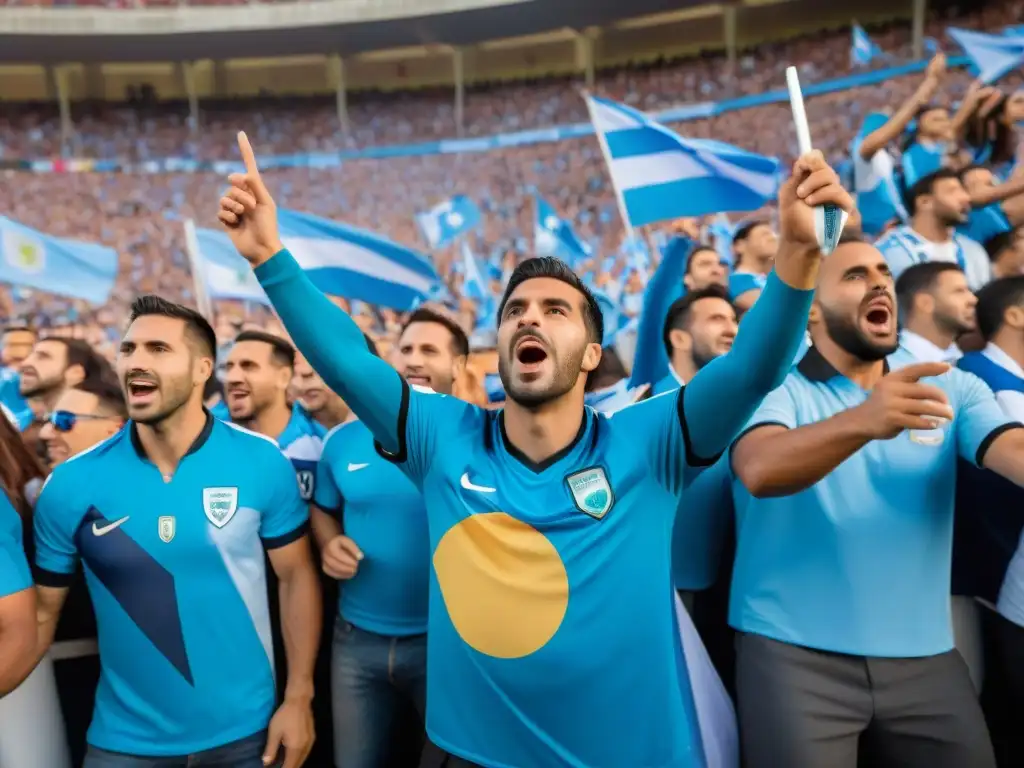 Apasionada tradición musical en estadios Uruguay: hinchas vibrantes, banderas y cánticos unidos en energía y unidad