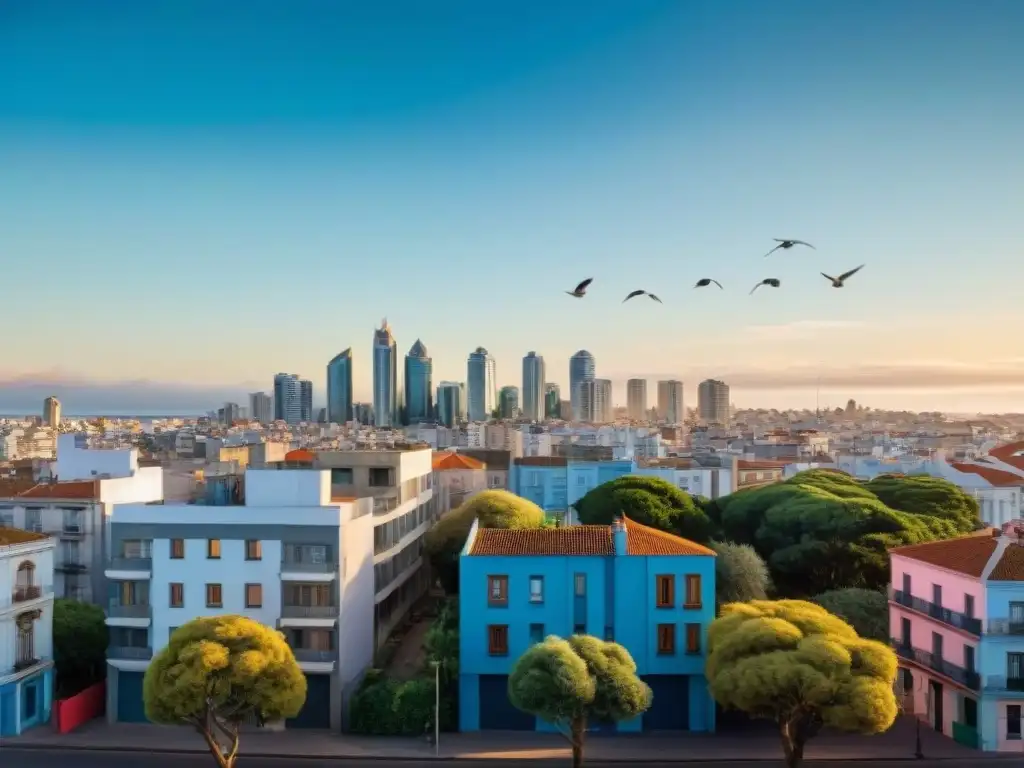 Una armoniosa convivencia de aves urbanas en Montevideo, Uruguay