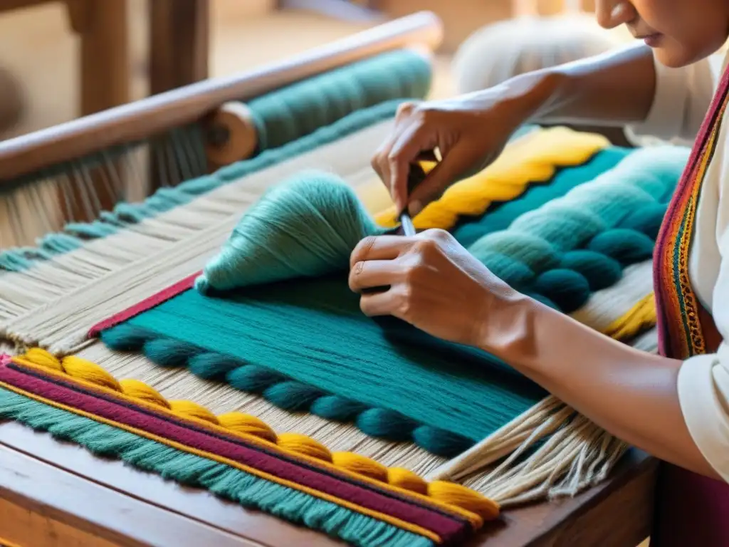 Artesanía en lana uruguaya: tejido tradicional en taller rural