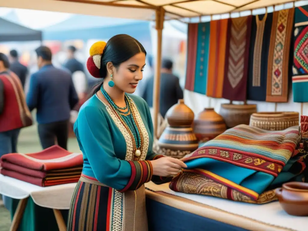 Artesanías uruguayas en feria: colores vibrantes y detalles intricados de la historia artesanal uruguaya