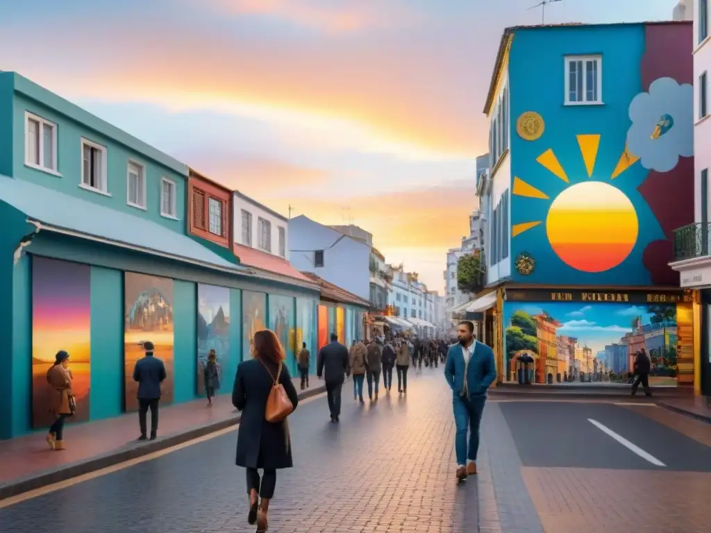 Artistas callejeros en Punta del Este, Uruguay, llenando de color las calles con murales vibrantes