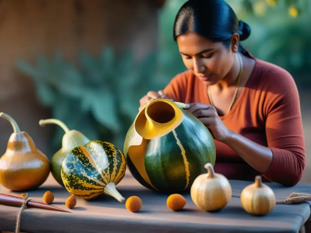 Artistas uruguayos creando mates bajo un ceibo: Experiencias auténticas en Uruguay