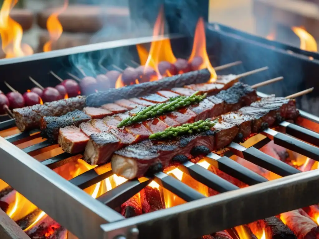 Un asado uruguayo tradicional con gauchos expertos y deliciosas carnes a la parrilla