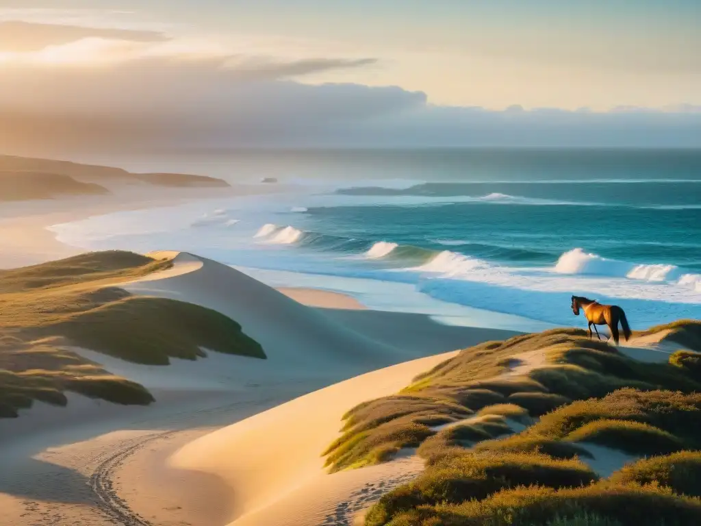 Un atardecer dorado en Cabo Polonio, Uruguay