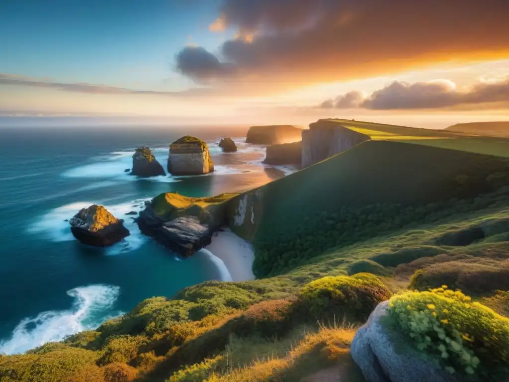 Un atardecer impresionante en el Parque Nacional Santa Teresa, Uruguay