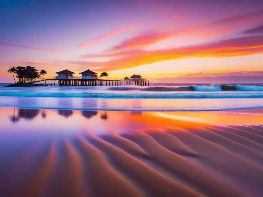 Un atardecer impresionante en Playa Brava, Punta del Este