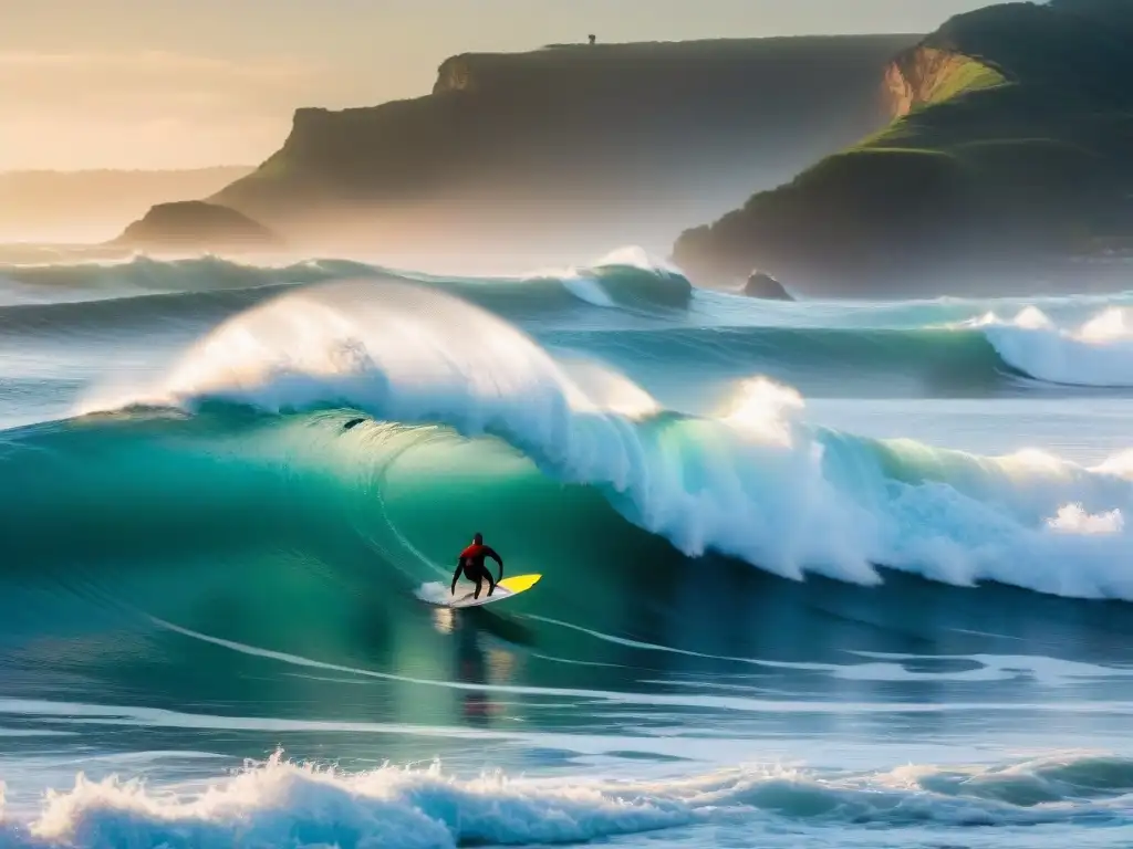 Un atardecer mágico en La Paloma, Uruguay, donde surfistas cabalgan olas perfectas