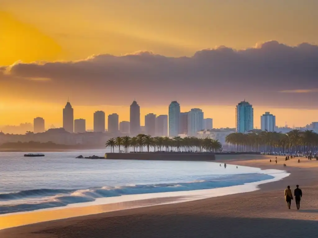 Un atardecer mágico en La Rambla, Montevideo, Uruguay