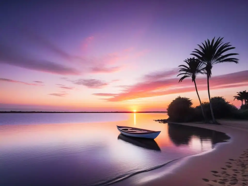 Un atardecer mágico en el Río de la Plata en Uruguay, con técnicas avanzadas de fotografía