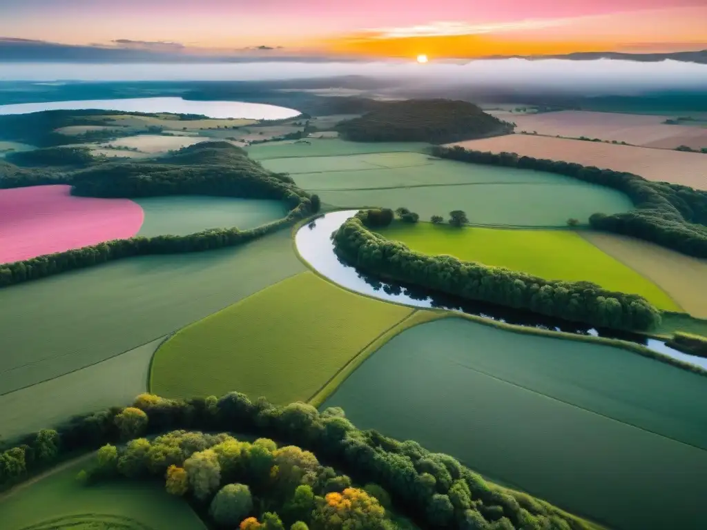 'Atardecer único en Uruguay capturado por dron