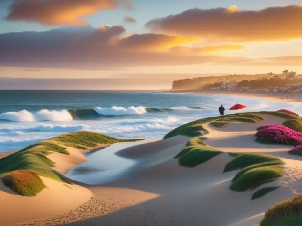 Un atardecer vibrante sobre la costa de Punta del Este, Uruguay