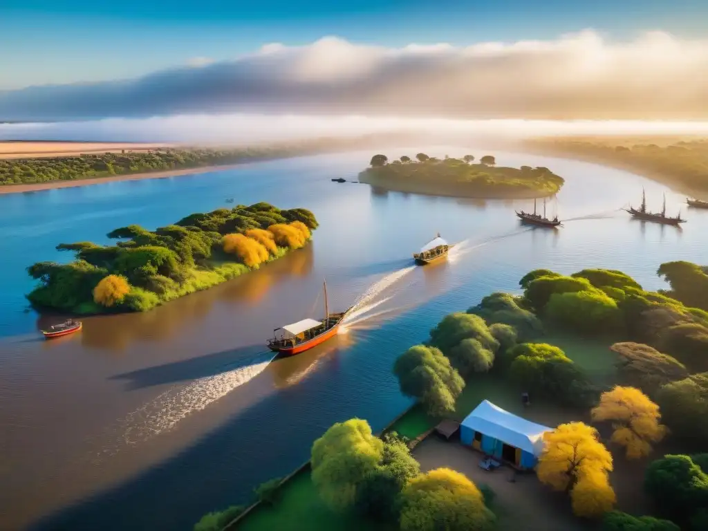 Un atardecer vibrante en la costa del Río de la Plata, con vida y tradiciones uruguayas