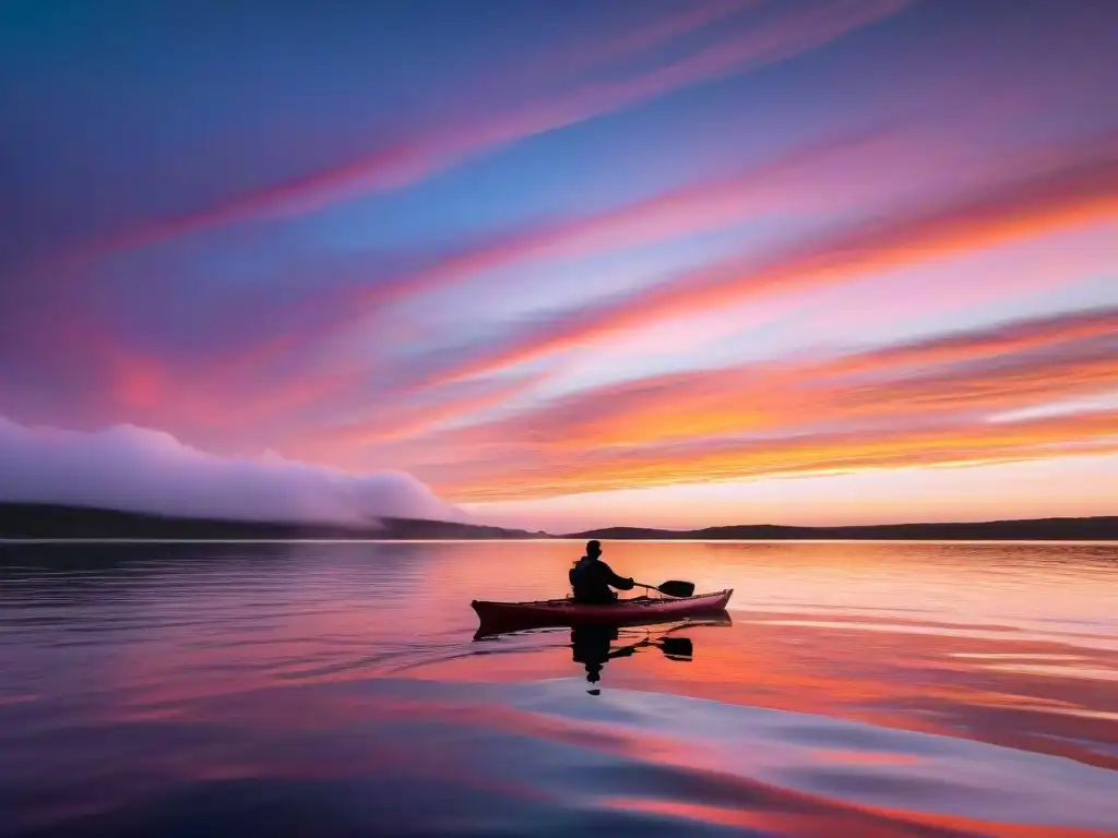 Un atardecer vibrante en Laguna Garzón, Uruguay