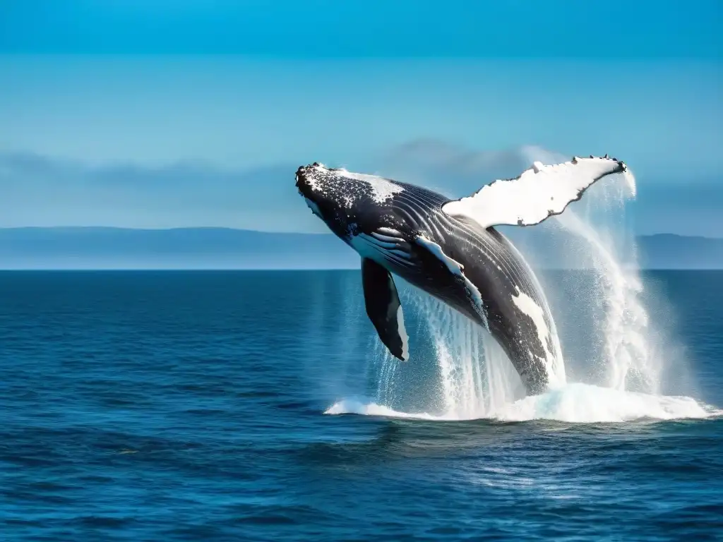 Avistamiento de ballenas en Uruguay: majestuosos saltos de ballenas jorobadas en aguas azules