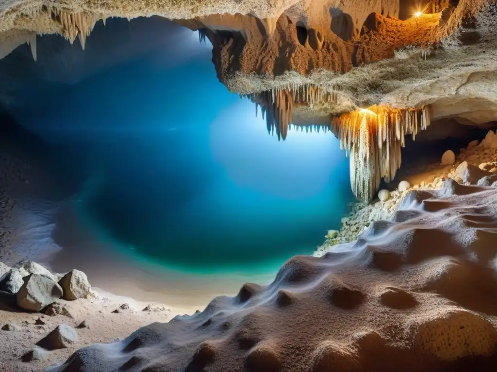 Explora la belleza de las formaciones de estalactitas en las Grutas del Palacio Uruguay