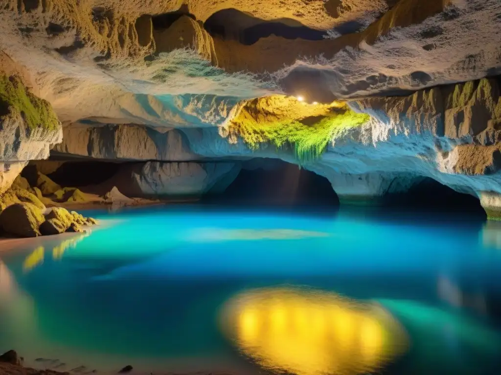 Explora la belleza mágica de las cuevas acuáticas en Uruguay con el resplandor de algas bioluminiscentes