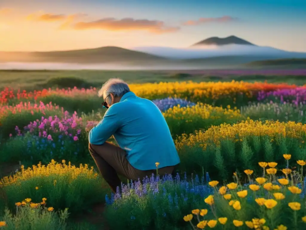 Fotógrafo realza belleza natural de un campo de flores en Uruguay con trucos expertos