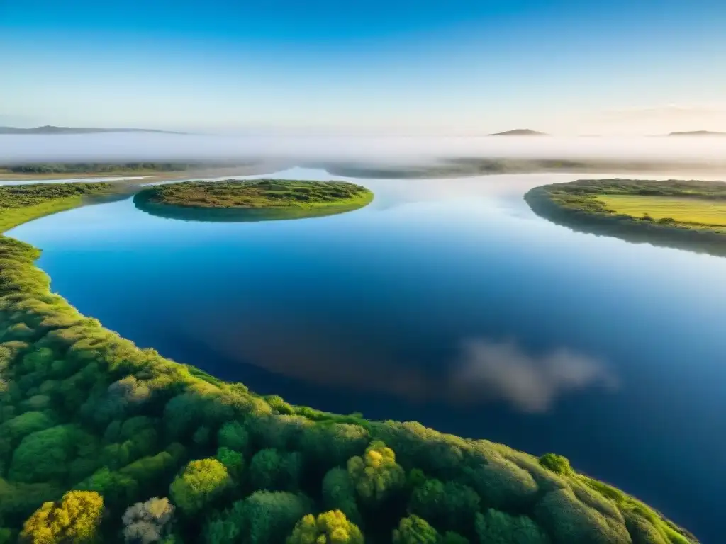 Explora la belleza natural de Uruguay: vastos humedales con exuberante vegetación y diversa fauna