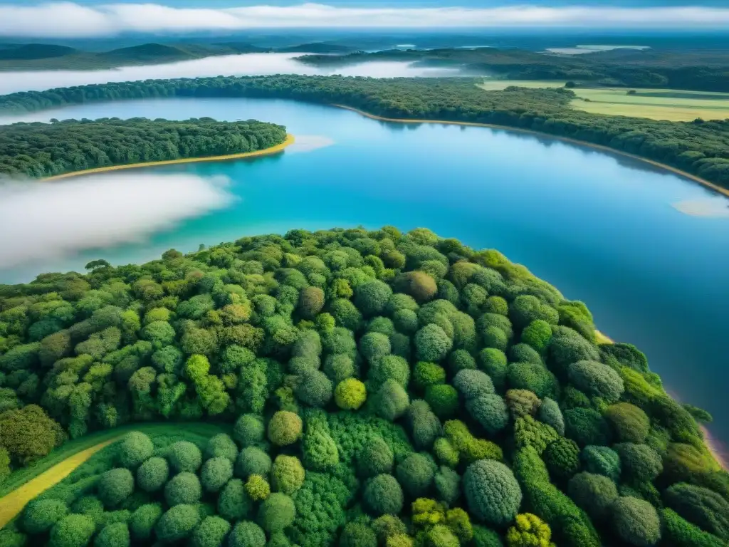 Descubre la belleza natural de Uruguay con esta vista aérea impresionante