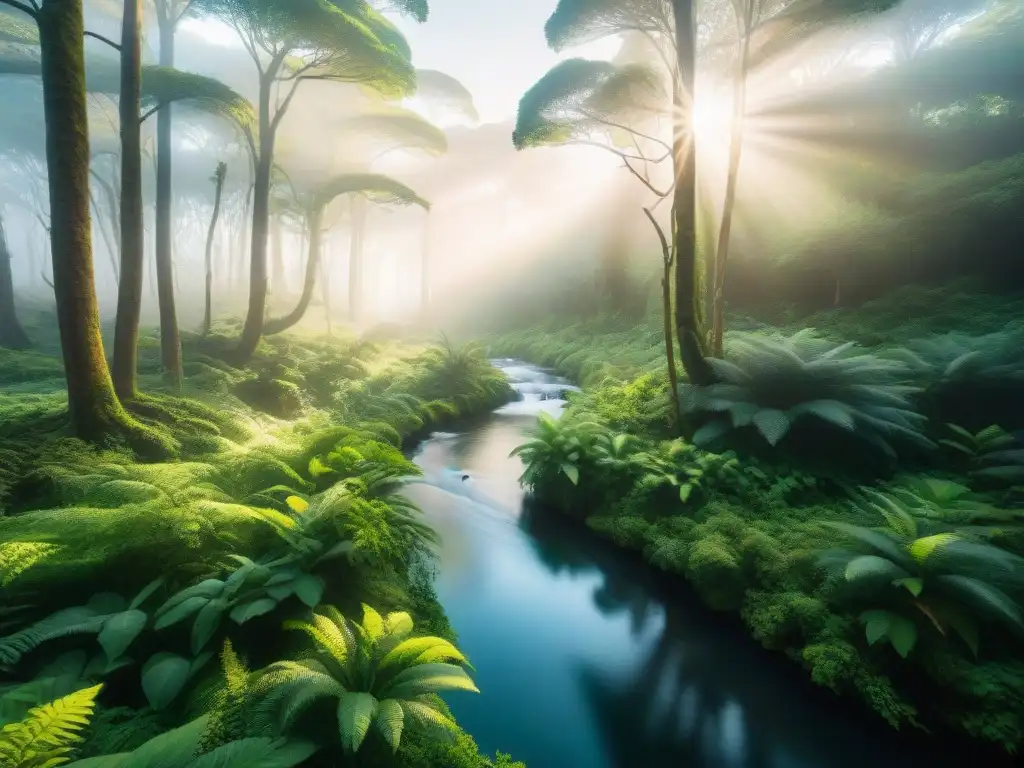 Un bosque exuberante en Uruguay, madre tierra del ecoturismo