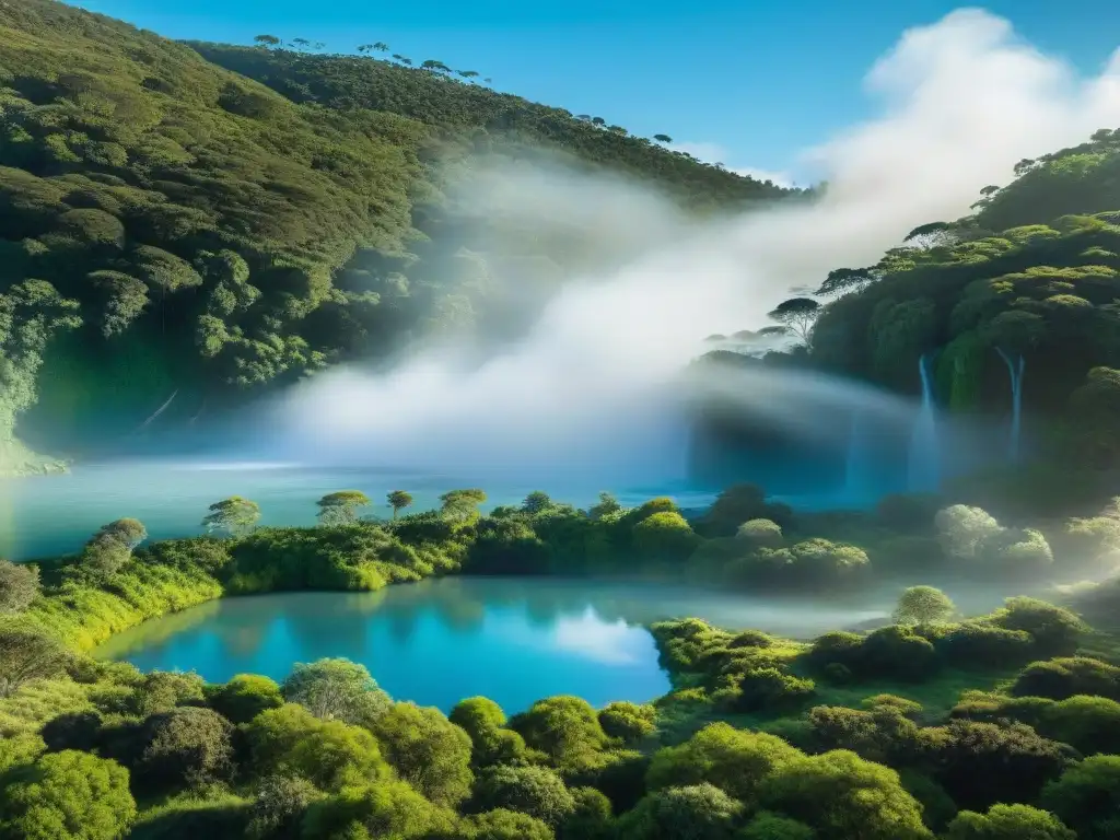 Un bosque exuberante en Uruguay, donde la naturaleza se muestra en todo su esplendor