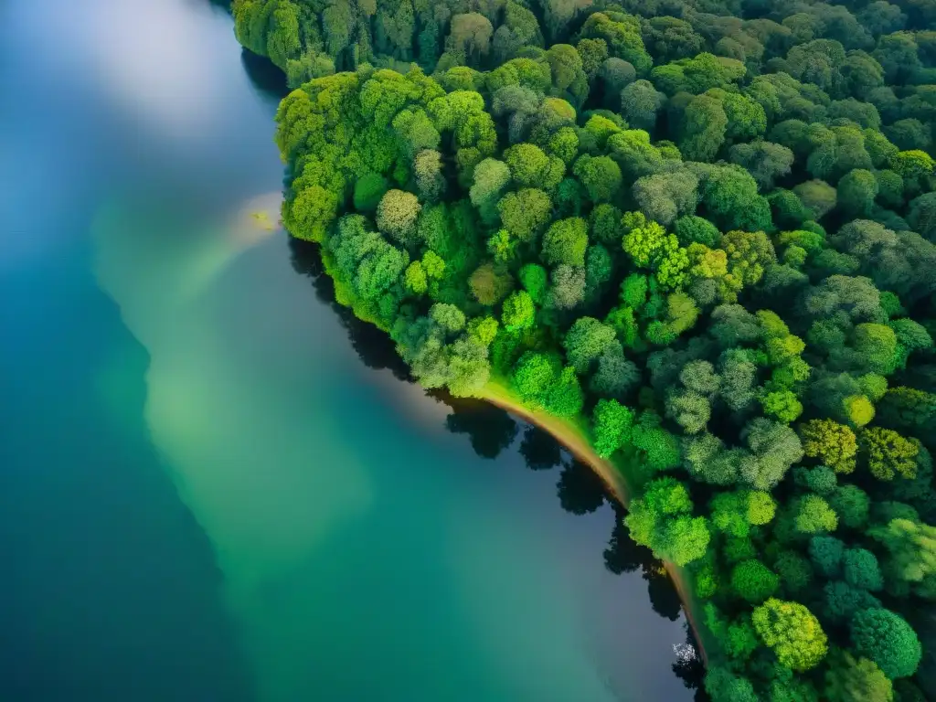 Un bosque exuberante con un río serpenteante que lleva a cascadas ocultas en Uruguay, invita a aventureros a descubrir la belleza natural