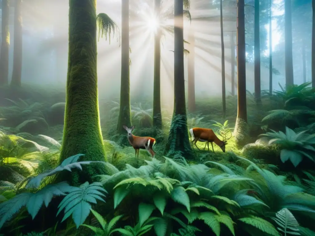 Explora la biodiversidad del bosque en Valle del Lunarejo Un bosque exuberante en Valle del Lunarejo con flora nativa vibrante y animales silvestres, reflejando la naturaleza auténtica de Valle del Lunarejo