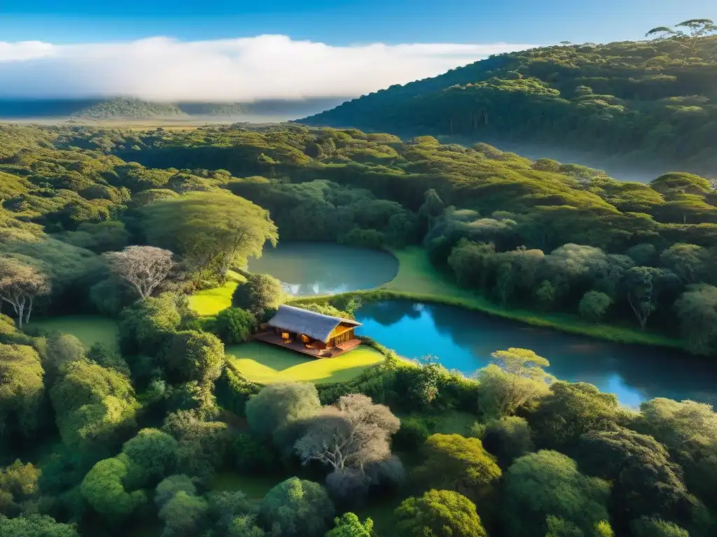 Una cabaña de ensueño en Uruguay, rodeada de naturaleza exuberante y tranquilidad absoluta