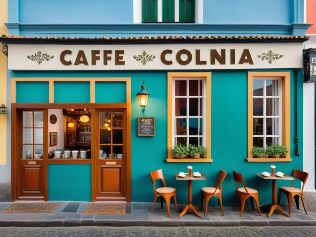 Un café histórico y acogedor en Colonia del Sacramento, Uruguay