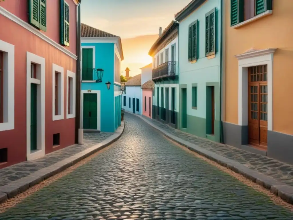 Calles empedradas y arquitectura colonial de la histórica Colonia del Sacramento, Patrimonio Mundial Uruguay historias universales