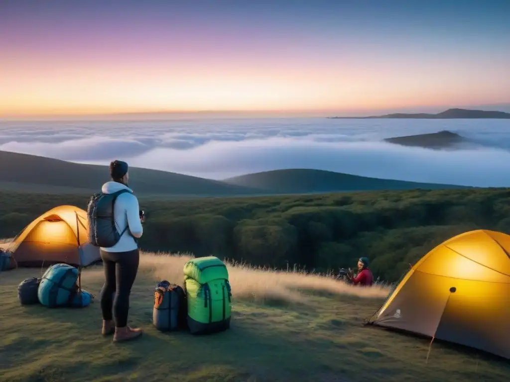 Campamento futurista en Uruguay con tecnología wearable para camping