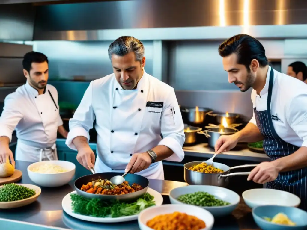 Cocineros fusionando influencias europeas en la cocina uruguaya