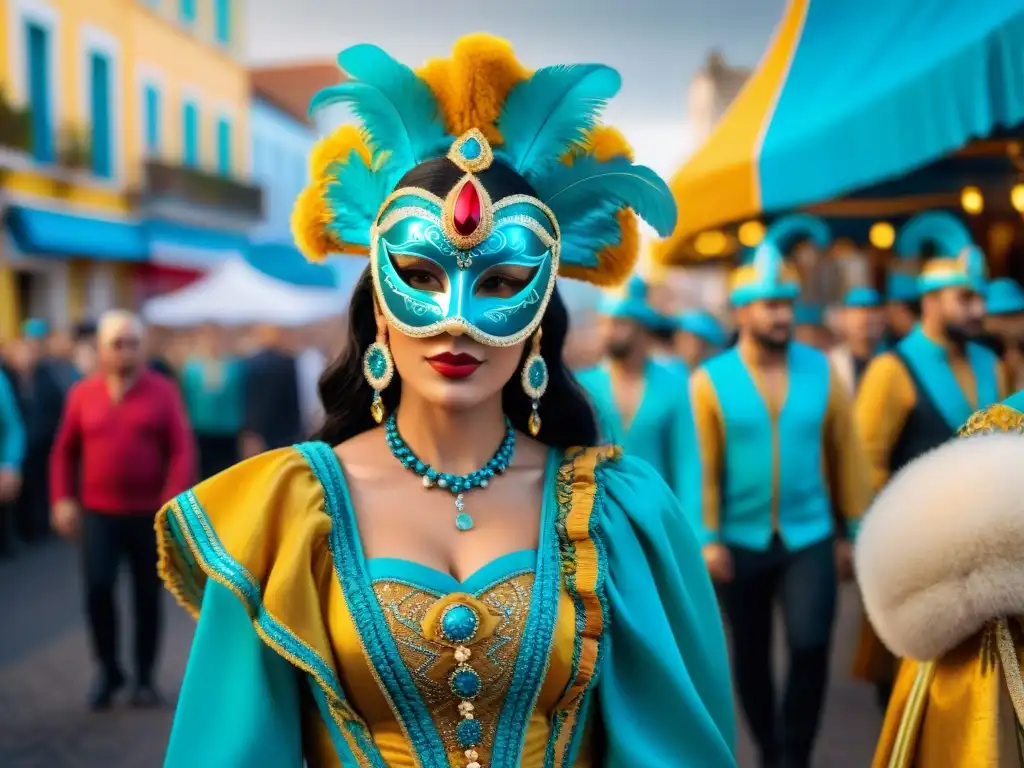 Colorido Carnaval uruguayo: tradición, arte y cultura en vibrante desfile callejero