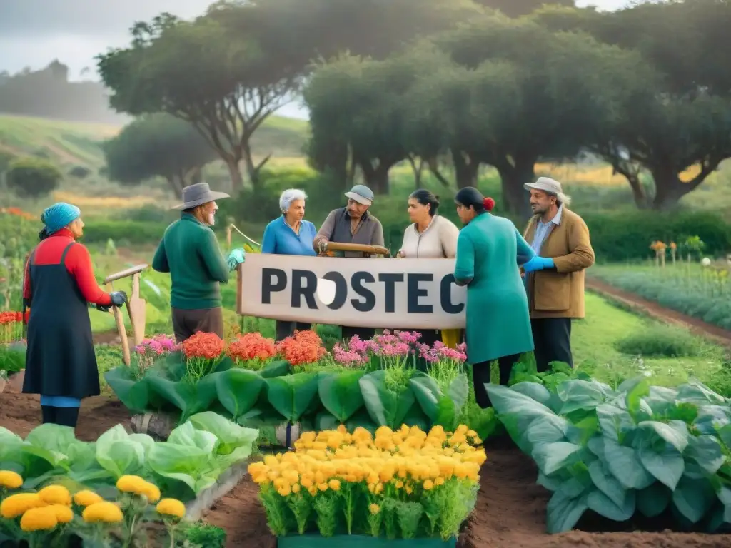 Comunidad en jardín de Uruguay: Proyectos comunitarios conservación Uruguay