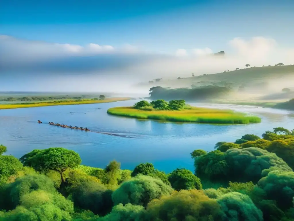 Explorando el corredor de biodiversidad del río Uruguay: aves coloridas, capibaras y nutrias jugando en el agua