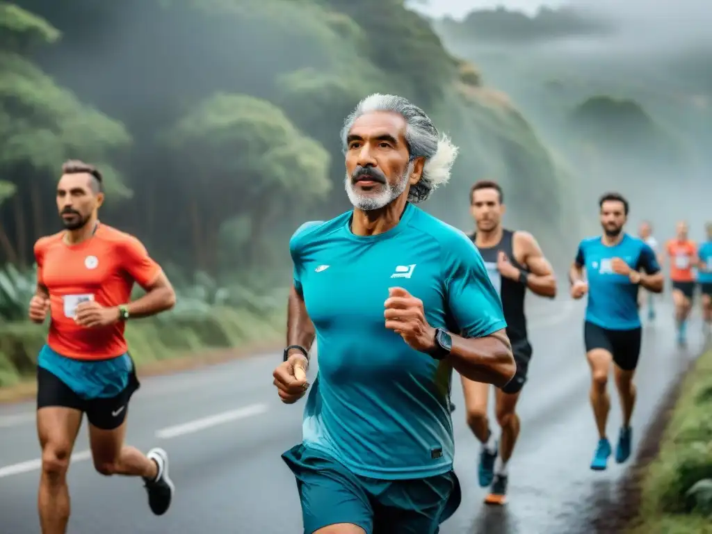 Corredores solidarios en Uruguay kilómetros, transmitiendo unidad y propósito en una carrera benéfica emocionante