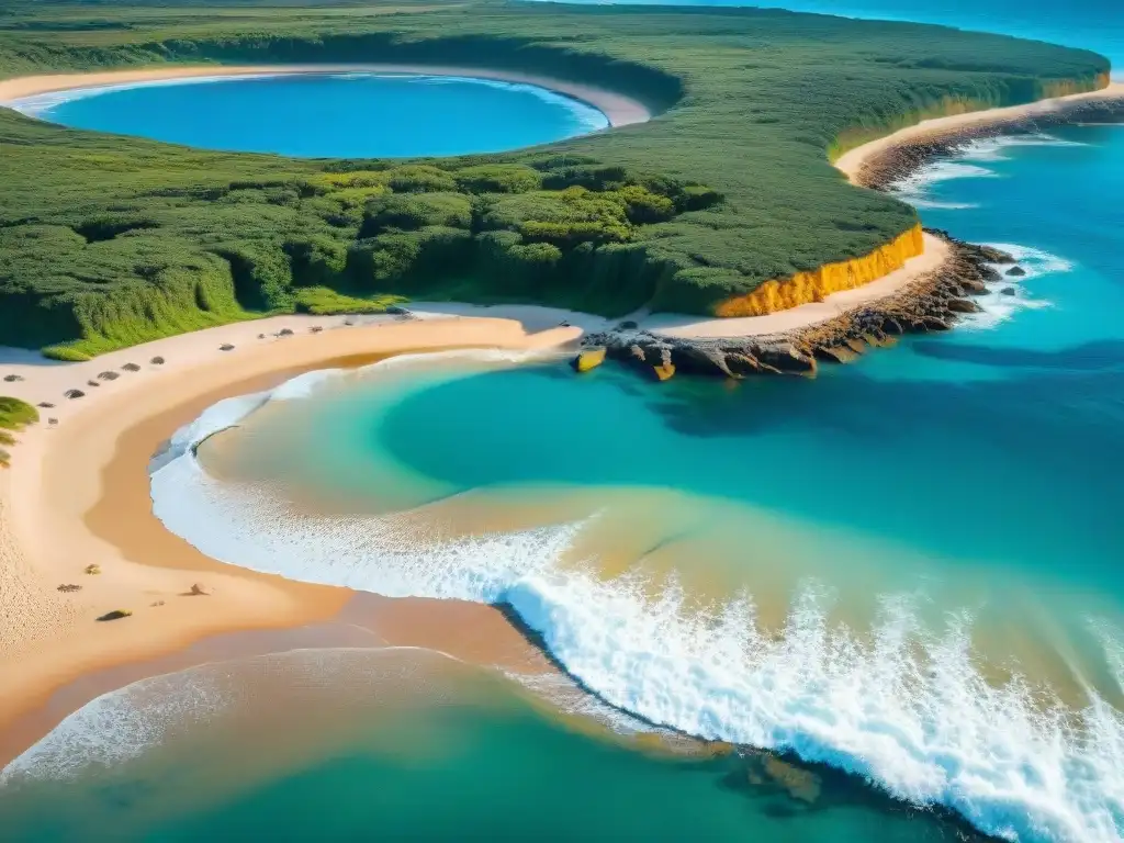 Costa de Uruguay: aguas azules del Atlántico, playas doradas, palmeras