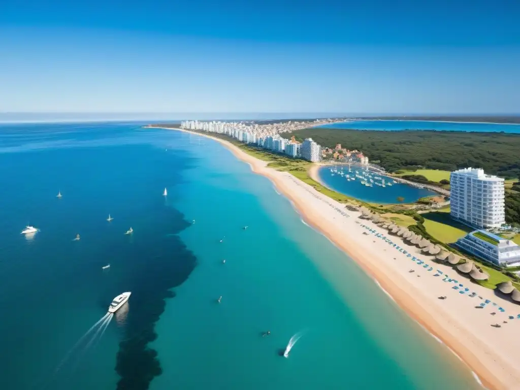 Costa de Punta del Este en Uruguay: playas, aguas turquesas y yates en el marina