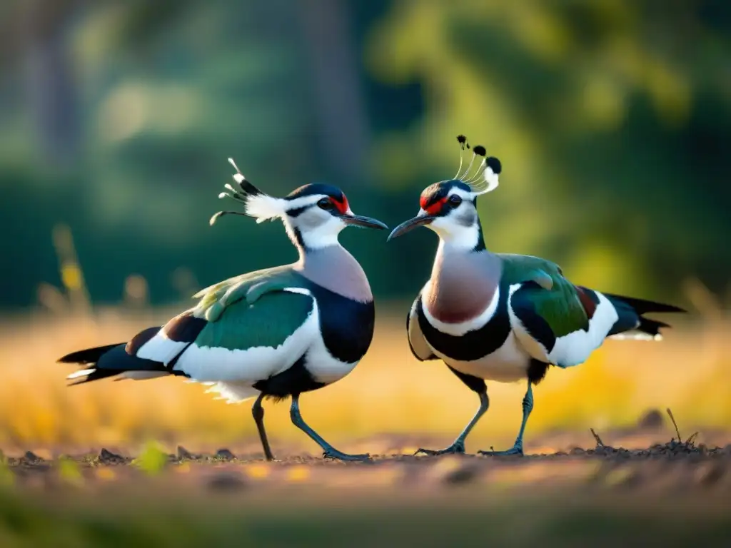 Una danza ritual de apareamiento entre aves en las praderas de Uruguay