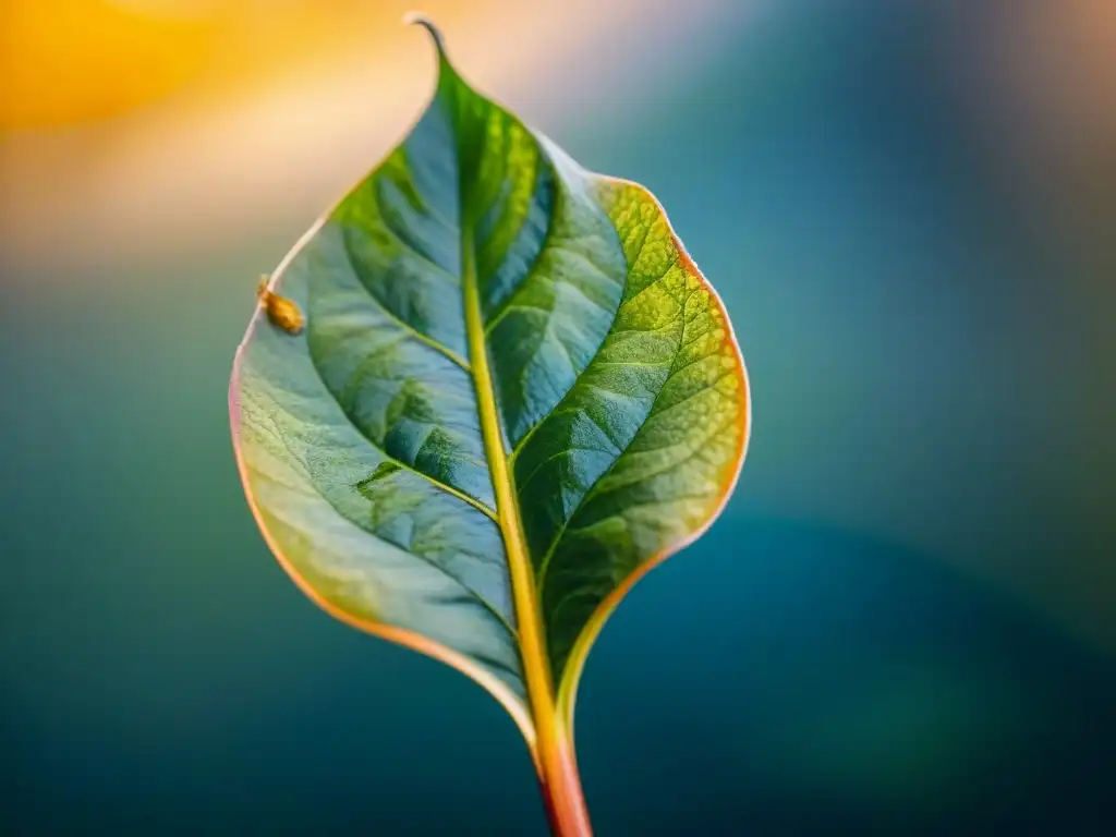 La delicadeza de una hoja de té desplegándose en agua caliente, revelando sus venas y patrones, en la Ruta del té en Uruguay