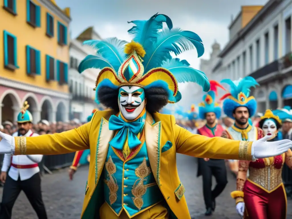 Deslumbrante Carnaval en Uruguay preservación fiesta grande con danzas y trajes coloridos