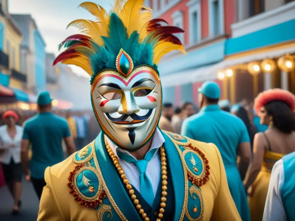 Deslumbrante Carnaval de Uruguay: trajes coloridos, máscaras elaboradas y bailarines energéticos desfilando por Montevideo