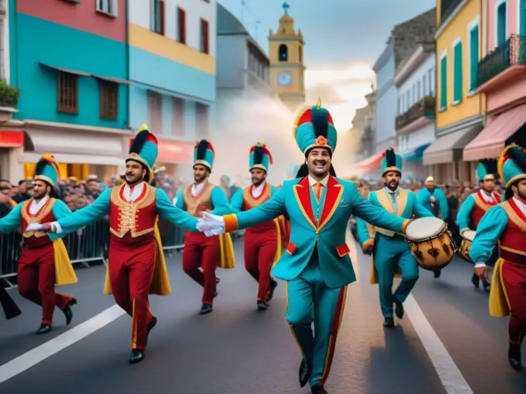 Deslumbrante carnaval uruguayo: bailarines, músicos y espectadores llenan las calles con energía y color