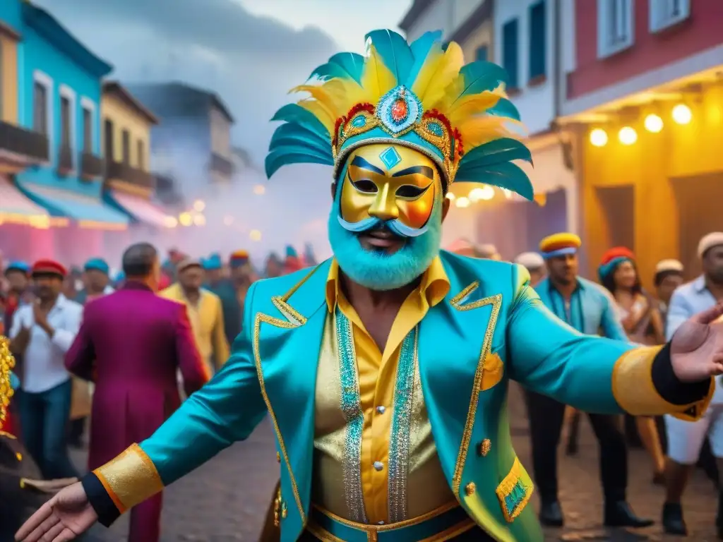 Deslumbrante Carnaval Uruguayo: tradición, color y música en las calles llenas de alegría