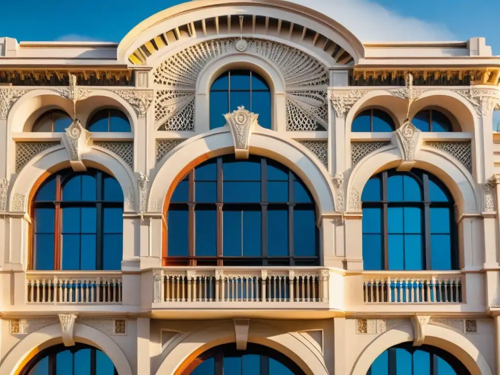 Detalle majestuoso: Palacio Salvo en Montevideo, Uruguay Detalle arquitectónico del Palacio Salvo en Montevideo, Uruguay, destacando la influencia del Art Deco y el Gótico Revival
