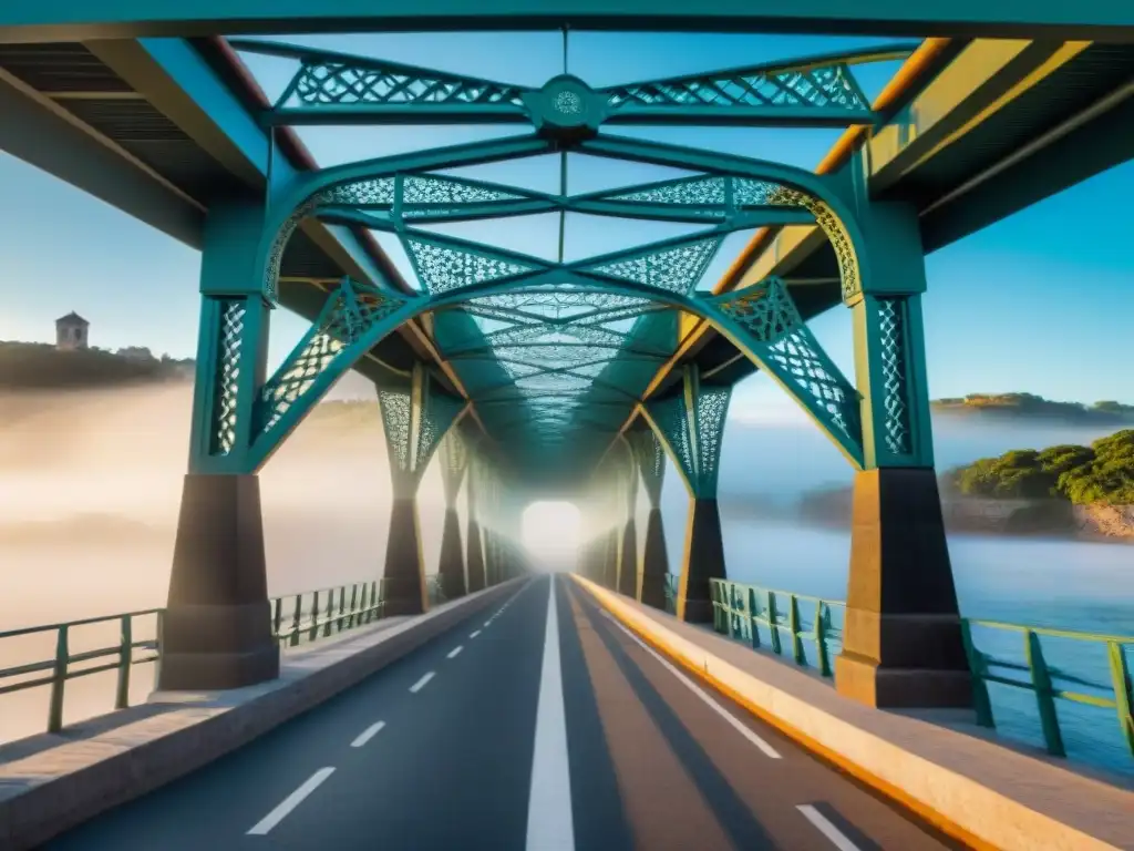 Detalle arquitectónico del Puente Barón de Mauá en Uruguay resaltando la importancia cultural de los puentes