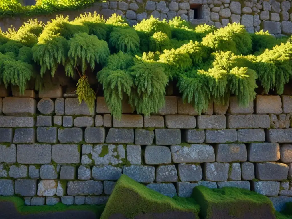 Detalles ancestrales en muro de piedra de Colonia del Sacramento, mostrando juego de luces y sombras