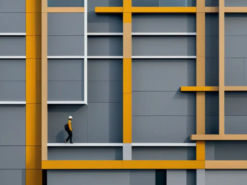 Detalles meticulosos de la obra 'Construcción en gris y ocre' de Joaquín Torres García, reflejando su genio artístico